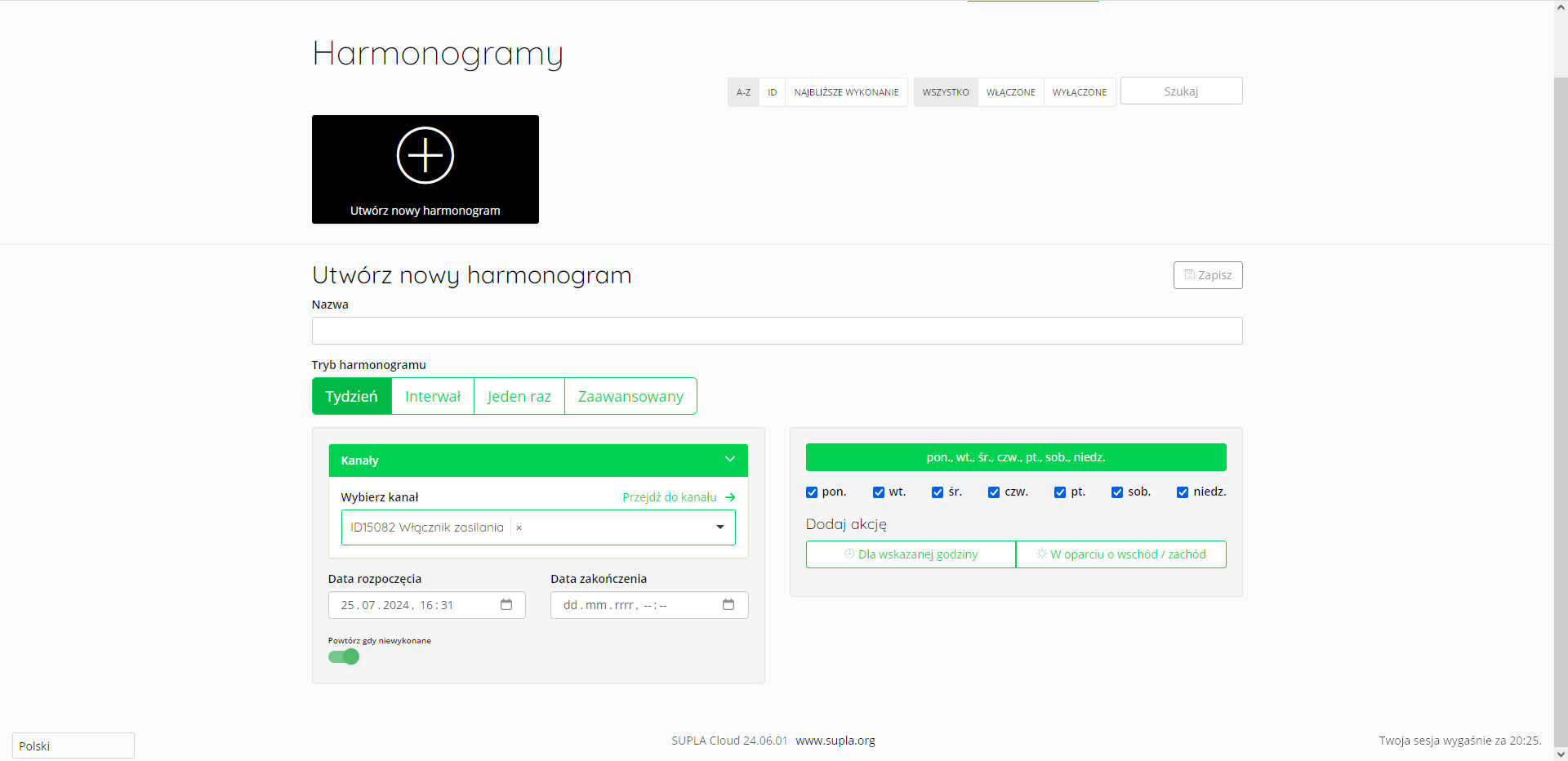 Harmonogramy